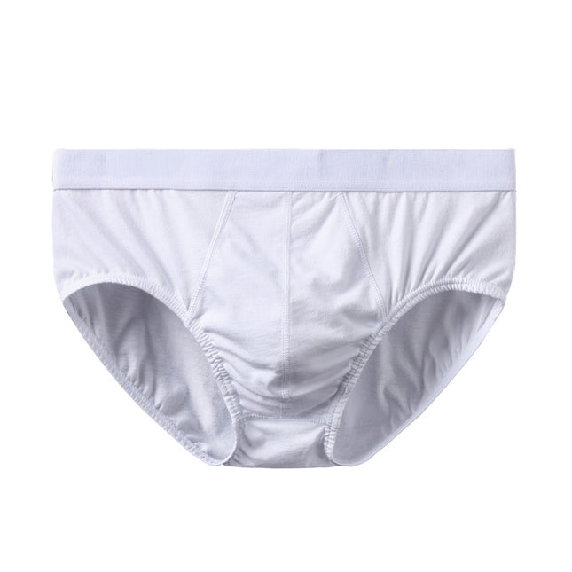 Ropa interior de color sólido de cintura media breve de algodón puro para hombres de talla grande al por mayor