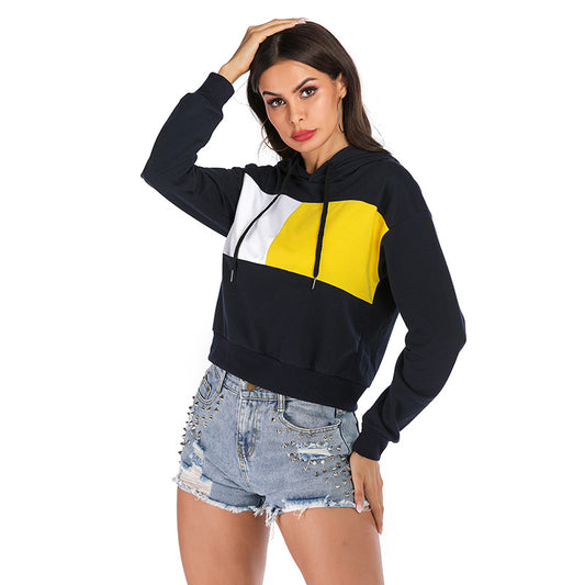 Wholesale Women's Casual Loose Short Pullover Hooded Hoodie
