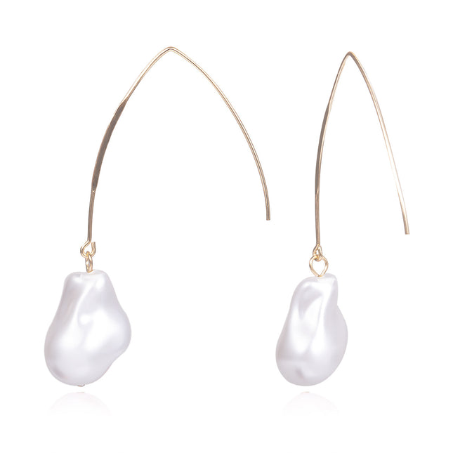 Einfache geformte kleine kurze Perlen-Großhandelsohrringe