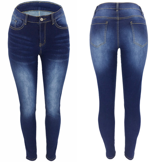 Wholesale Women's Low Rise Multicolor Hip Lift Slim Jeans