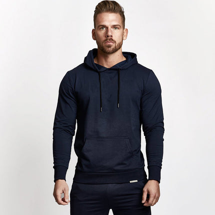 Wholesale Men's Autumn Fitness Sports Pullover Cotton Hooded Hoodies