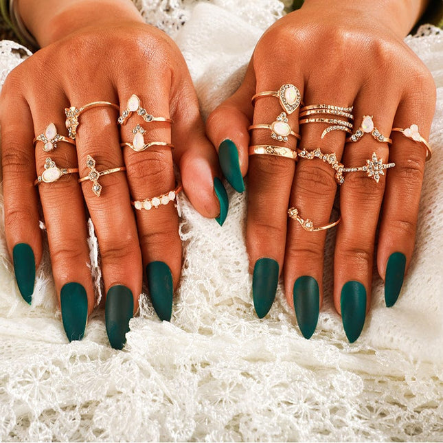 Joyería de anillo de diamantes de imitación para damas