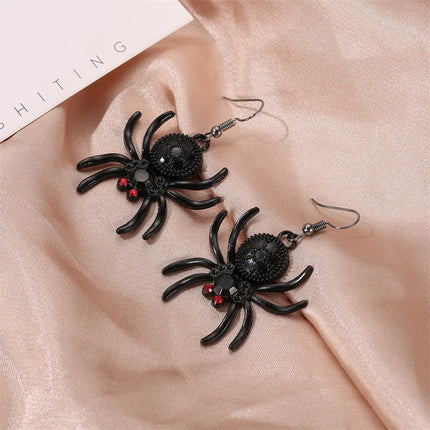 Venta al por mayor Pendientes góticos de araña creativa de Halloween
