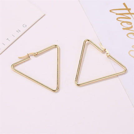 Wholesale Fashion Hollow Triangular Earrings