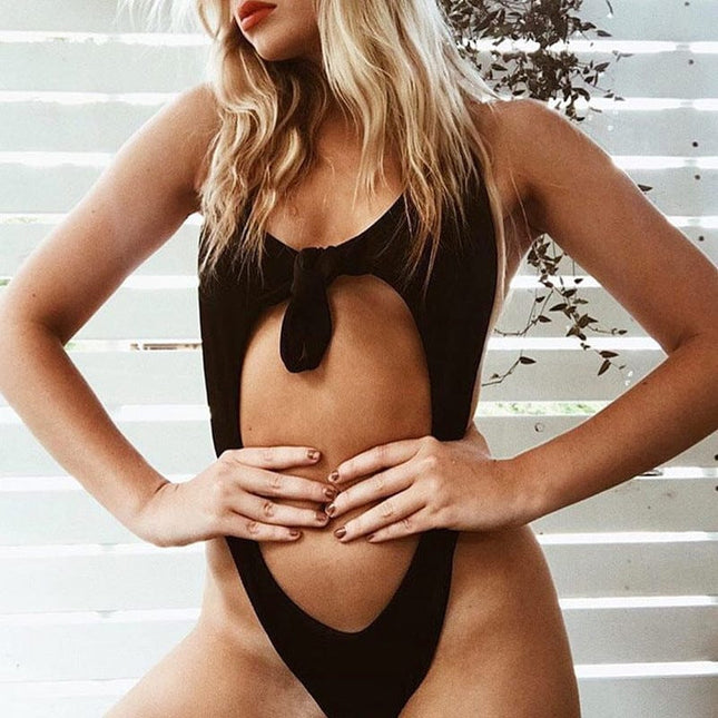 Sexy hohler einteiliger Bikini-Badeanzug für Frauen
