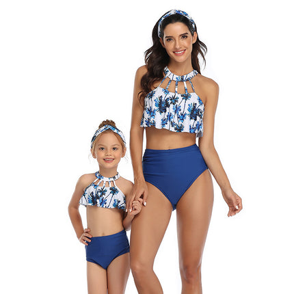 Eltern-Kind-Mutter-Tochter zweiteiliger Badeanzug-Bikini