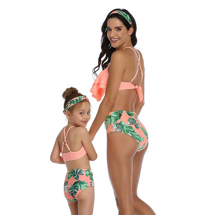 Eltern-Kind-Mode, süßer Bikini, zweiteiliger Badeanzug