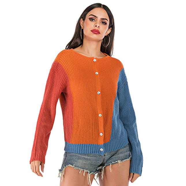 Wholesale Ladies Autumn Winter Cardigan Long Sleeve Button Sweater Coat