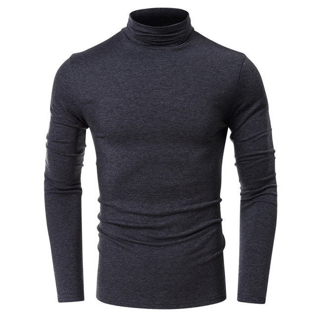 Wholesale Men's Fall Winter Turtleneck Long Sleeve T-Shirt Top