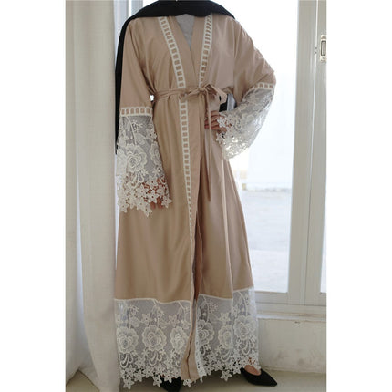 Women's Fashion Embroidered Cardigan Robe Muslim Abaya