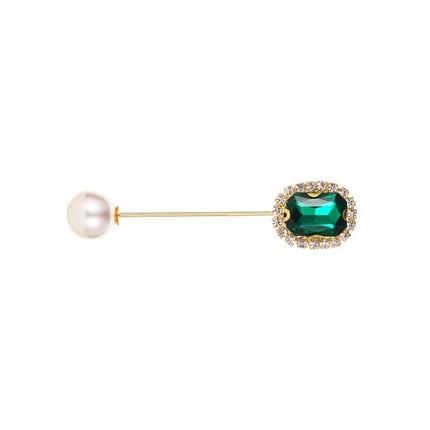 Broche de hebilla de pin de cristal cuadrado de perla de moda al por mayor