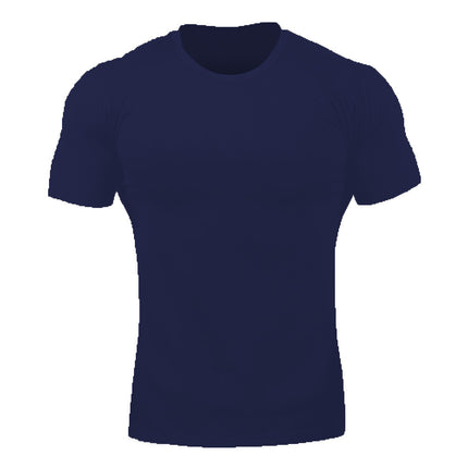 Herren Fitness Sport Casual Kurzarm Stretch einfarbiges T-Shirt