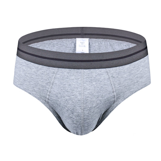 Wholesale Men's U Convex Solid Color Underwear Cotton Briefs