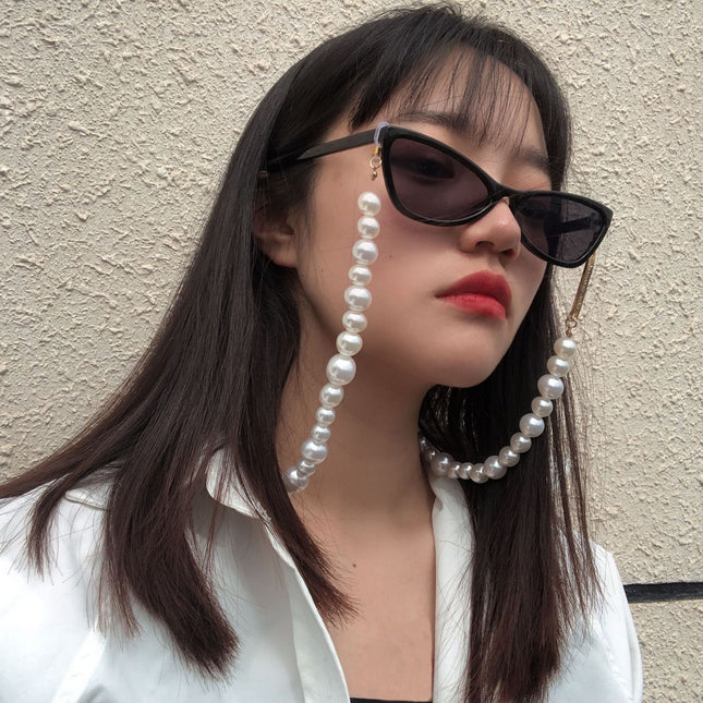 Metal Square Sunglasses Chain Pearl Glasses Chain