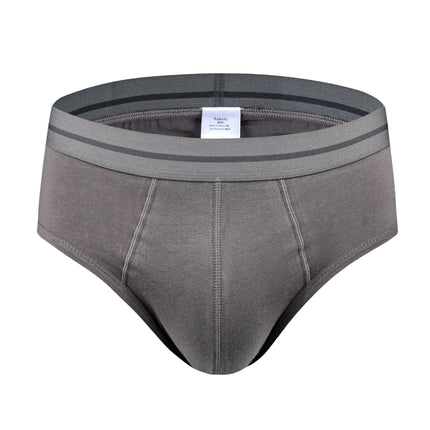 Wholesale Men's U Convex Solid Color Underwear Cotton Briefs