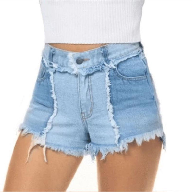 Wholesale Women's Summer Fashion Fringed Denim Shorts