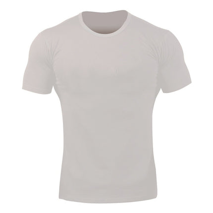 Herren Fitness Sport Casual Kurzarm Stretch einfarbiges T-Shirt