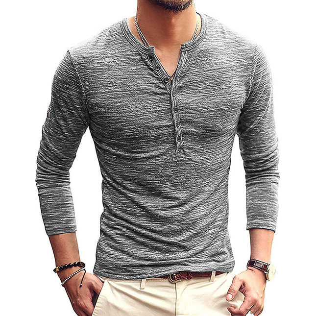 Wholesale Men's Fall Winter Casual Oversized Long Sleeve T-Shirt