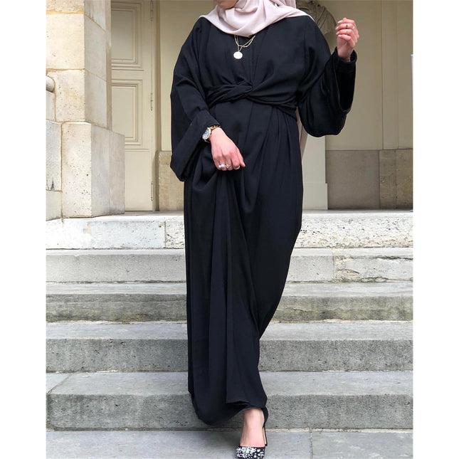 Venta al por mayor Falsas corbatas de dos piezas Medio Oriente Dubai Robe Dress