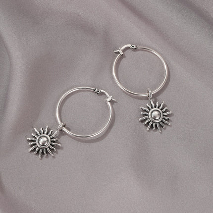 Wholesale Fashion Sun Earrings Simple Short Sun Flower Earrings