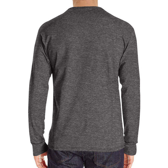 Wholesale Men's Fall Winter Casual Long Sleeve Solid Color T-Shirt