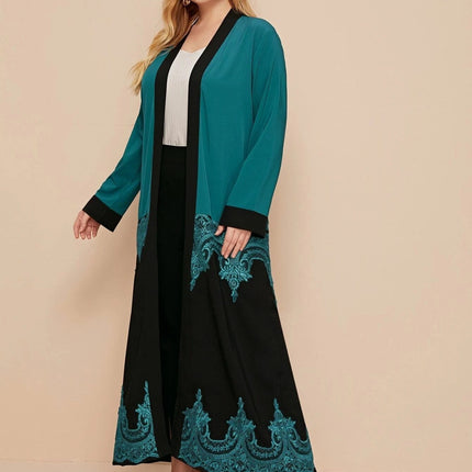 Women's Lace Hollow Stitching Cardigan Lace-up Loose Robe