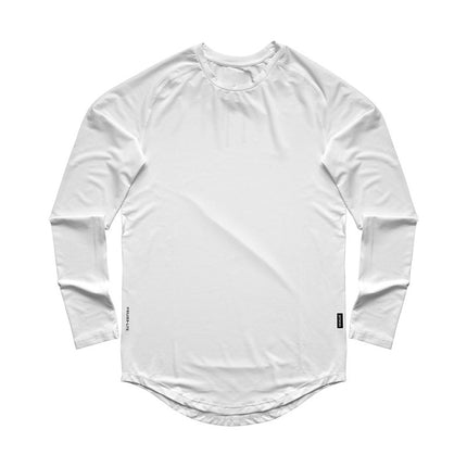 Camiseta de manga larga raglán de secado rápido de primavera y otoño para hombre