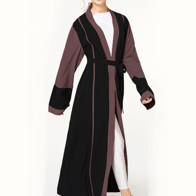 Cárdigan Abaya Mulism de panel de moda para mujer de talla grande