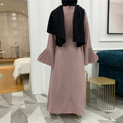 Middle East Muslim Women's Oversized Pleated Sleeve Dress