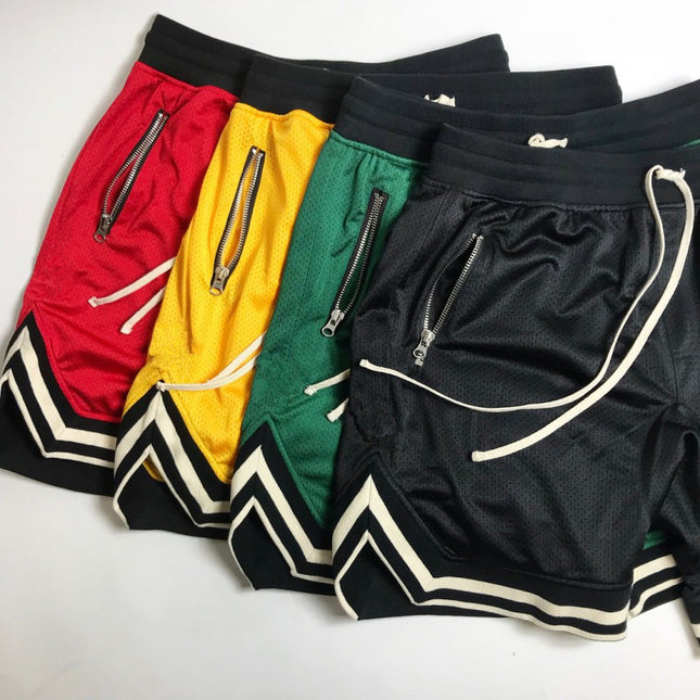 Wholesale Men's Summer Thin Mesh Running Breathable Fitness Sports Gym Shorts