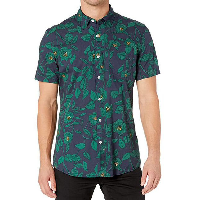 Wholesale Men's Summer Casual Printed Short Sleeve Shirt