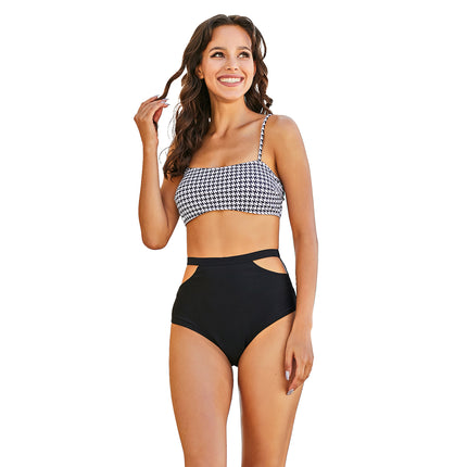 Wholesale Ladies Sexy Split Bikini Set Slim Striped Push Up Swimsuit