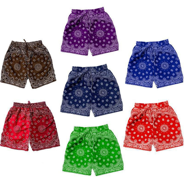 Wholesale Men's Summer Floral Straight Loose Beach Three-point Shorts