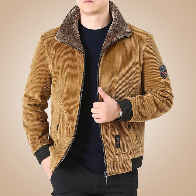 Wholesale Men's Winter Casual Coat Thickened Padded Corduroy Jackets