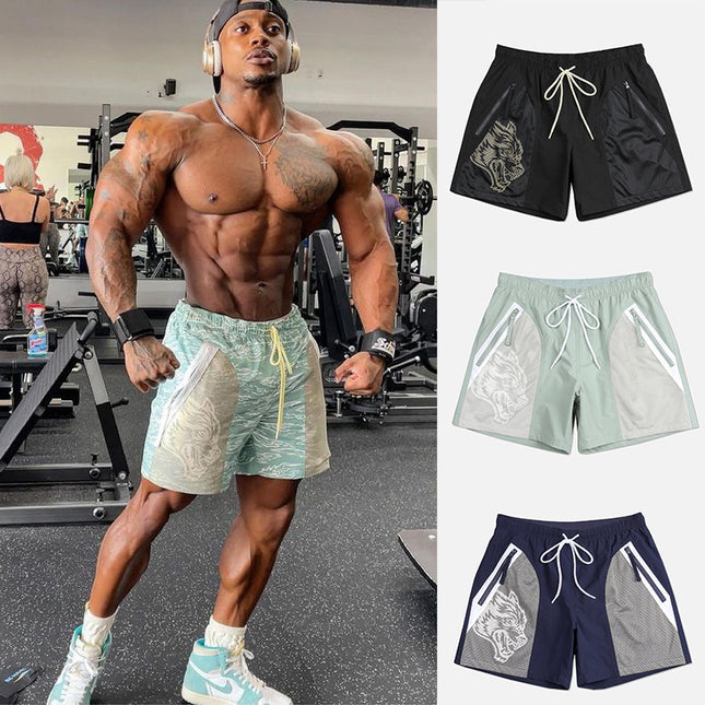 Wholesale Men's Fitness Breathable Quick Dry Casual Mesh Sports Shorts