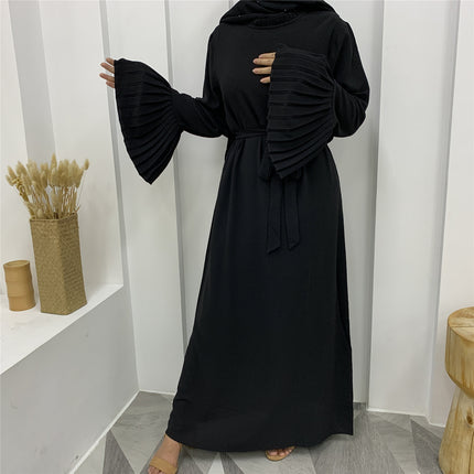 Middle East Muslim Women's Oversized Pleated Sleeve Dress