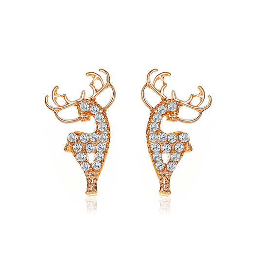 Wholesale Cute Elk Fawn Earrings Simple Personality Christmas Gifts