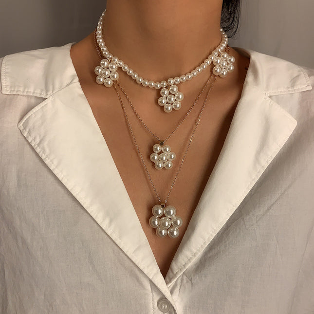 Schlüsselbeinkette Vintage Perlenkette