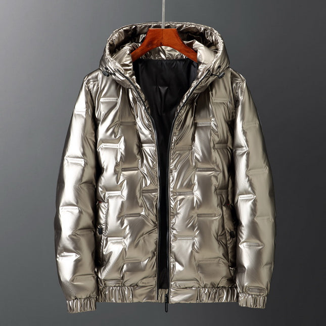 Wholesale Men's Winter Thickened Coat Jacket Short Glossy Down Jacket
