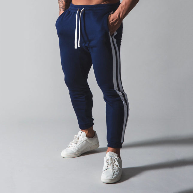 Pantalones casuales de deportes de invierno para hombres Joggers recortados de algodón