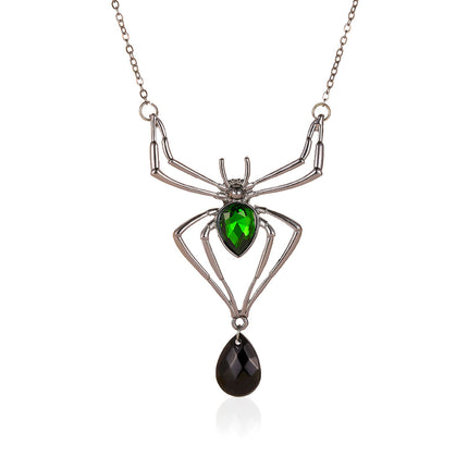 Wholesale Funny Halloween Spider Necklace Earrings Ring