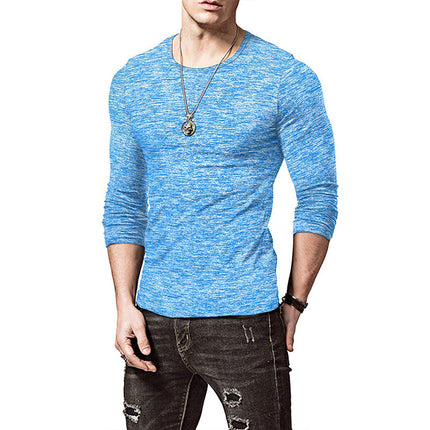 Wholesale Men's Autumn Winter Round Neck Long Sleeve T-Shirt Tops