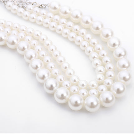 Wholesale Fashion Boho Layered Choker Choker Pearl Necklace