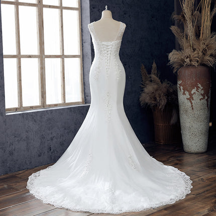 Wholesale Plus Size Bride Wedding Mermaid Small Trailing Wedding Dress