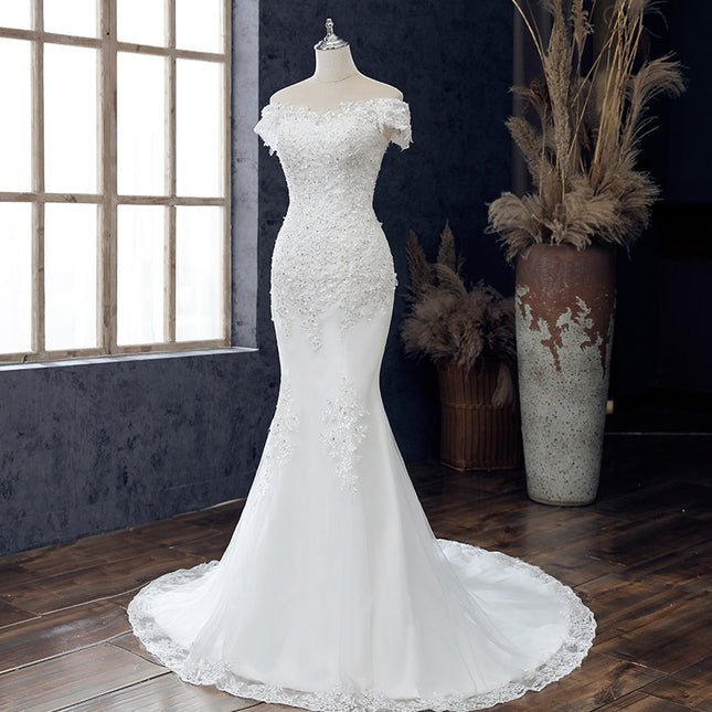 Wholesale Mid Waist Wedding Mermaid Off Shoulder Wedding Dress