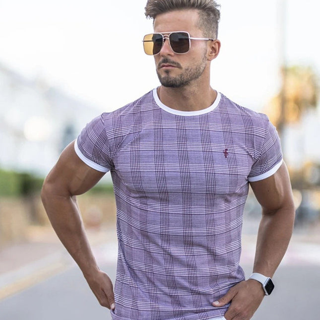 Camisetas de verano de secado rápido de fitness informal de manga corta para hombre