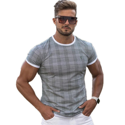 Camisetas de verano de secado rápido de fitness informal de manga corta para hombre