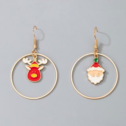 Snowman Elk Candy Santa Character Earrings