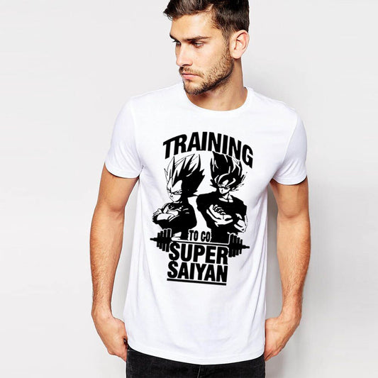 Men's Casual Short Sleeve Cartoon Print T-Shirt Tops