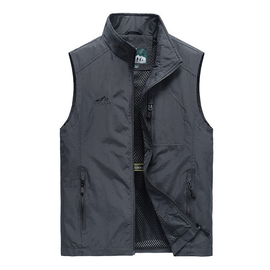 Wholesale Men's Spring Summer Stand Collar Large Size Quick-drying Vest